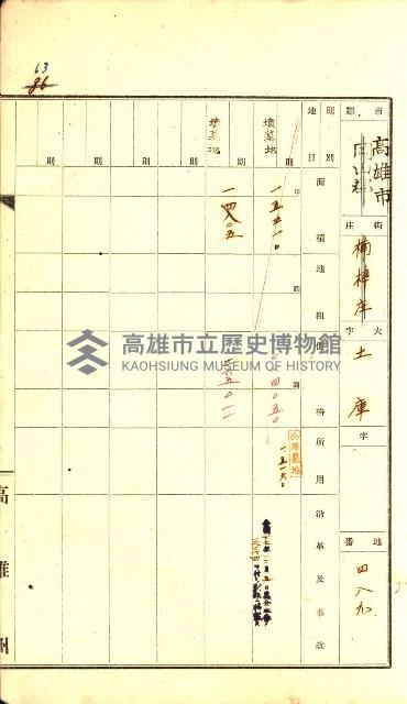 州有墓地臺帳（高雄市）藏品圖，第58張