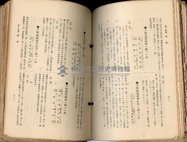 《高雄州市街庄例規輯覽》藏品圖，第407張