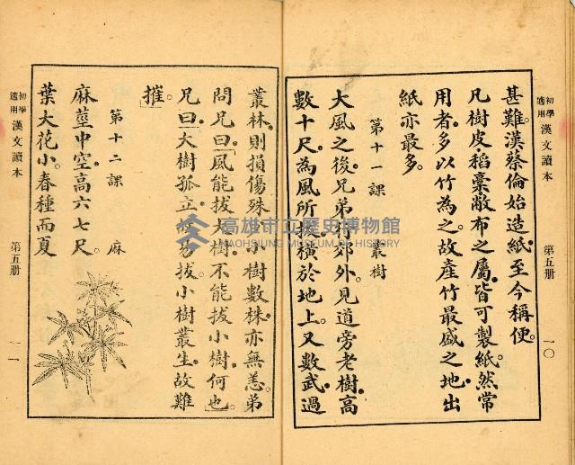 《初學必需 漢文讀本 第五冊》藏品圖，第9張