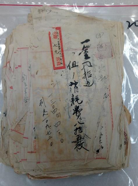 大正九年檢領第二九三號ノ內領檢七九號證
田邊消耗費支出拂藏品圖，第1張