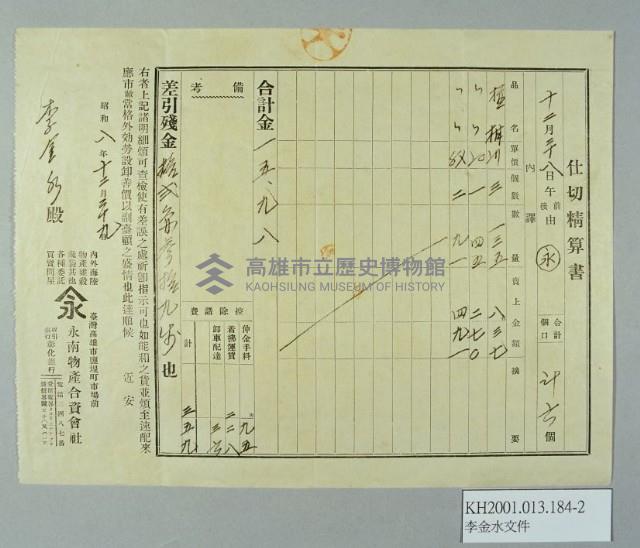 登錄號:KH2001.013.0184藏品圖，第2張