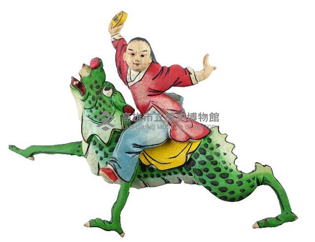 交趾陶八仙騎獸像（-1：張果老、-2：南極仙翁、-3：呂洞賓、-4：韓湘子、-5：劉海、-6：曹國舅、-7：漢鍾離、-8：何仙姑）藏品圖，第5張