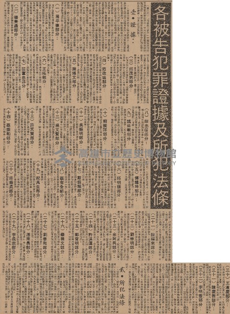 高雄暴力事件涉嫌被告周平德等卅三人起訴。藏品圖，第4張