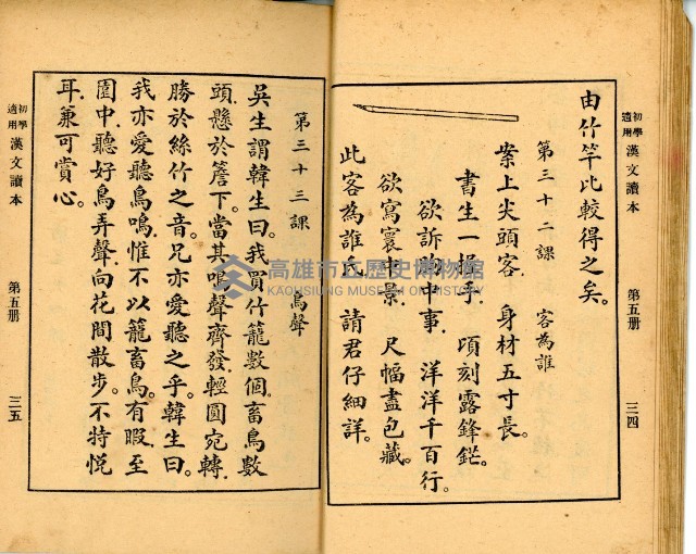 《初學必需 漢文讀本 第五冊》藏品圖，第21張