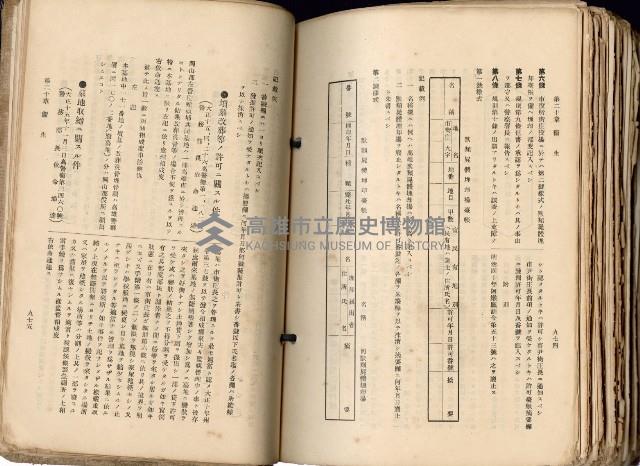 《高雄州市街庄例規輯覽》藏品圖，第539張