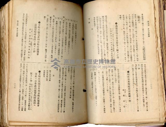 《高雄州市街庄例規輯覽》藏品圖，第148張