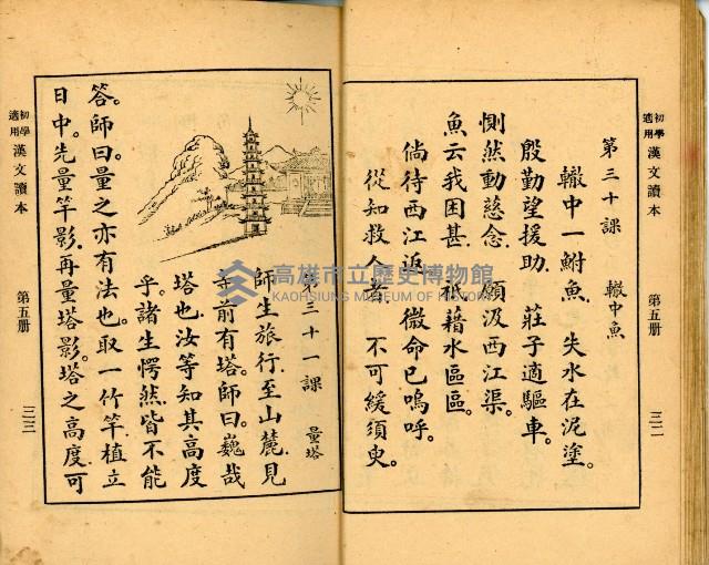 《初學必需 漢文讀本 第五冊》藏品圖，第20張
