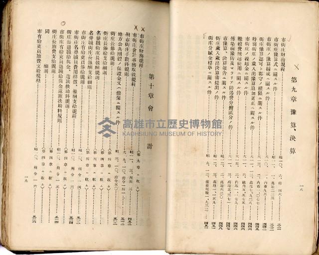 《高雄州市街庄例規輯覽》藏品圖，第18張