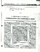 英文文章〈Cornucopia or Pandora’s box?〉影本藏品圖，第1張