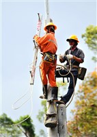 2015年勞動影像暨說故事徵集比賽《電力建設勞工高空作業》蔡致模攝藏品圖，第1張