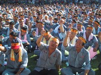 中鋼2003年廠內靜坐抗議照片藏品圖，第2張