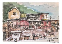 猴硐礦工文史館「手繪明信片組」藏品圖，第13張