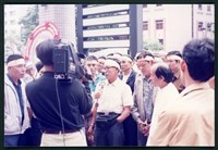 1992年7~11月文山煤礦老礦工發起抗爭向台陽公司追討積欠薪相片數位檔藏品圖，第1張