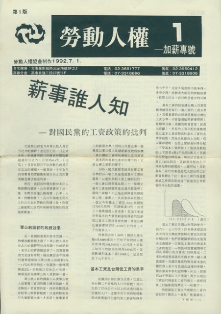 《勞動人權》第1期的圖片