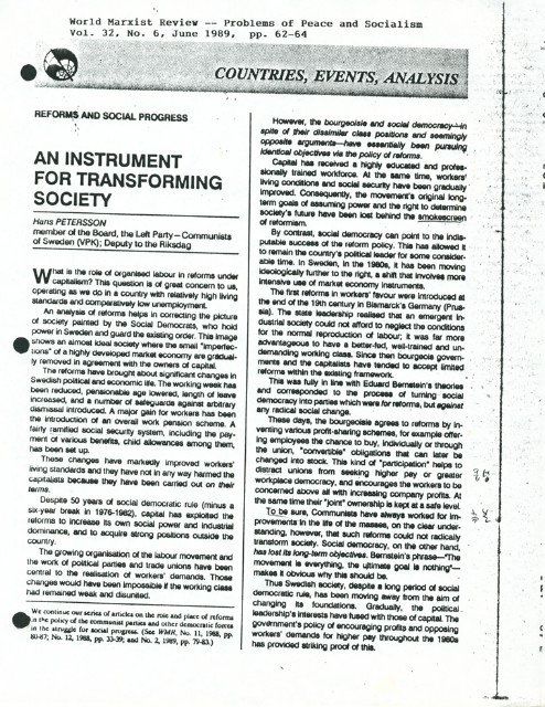 英文文章〈An instrument for transforming society〉影本的圖片