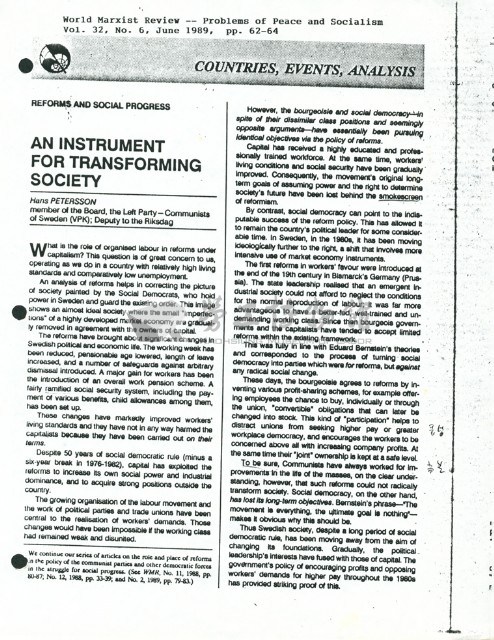 英文文章〈An instrument for transforming society〉影本藏品圖，第1張