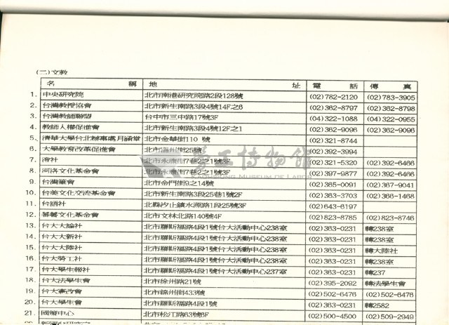 社會團體聯絡手冊藏品圖，第8張