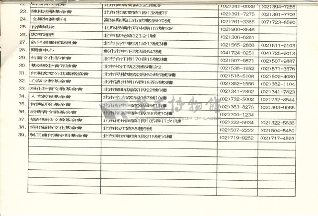 社會團體聯絡手冊藏品圖，第9張