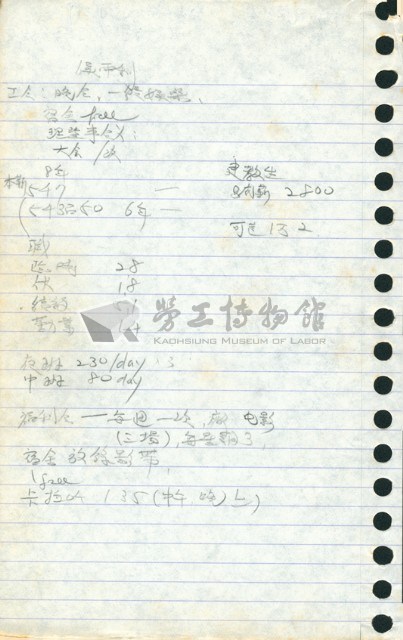 劉格正工會訪談筆記藏品圖，第7張
