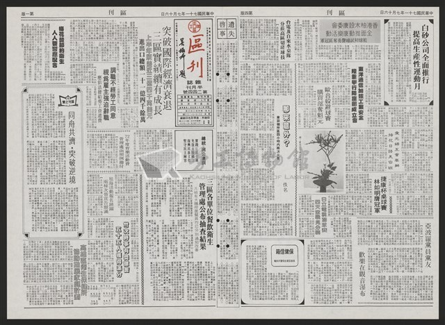 《加工出口區區刊半月刊合訂本》第193期至第338期藏品圖，第113張