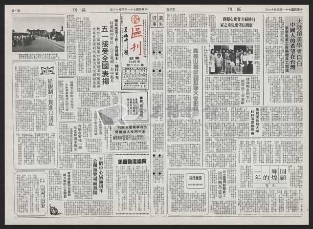 《加工出口區區刊半月刊合訂本》第193期至第338期藏品圖，第101張