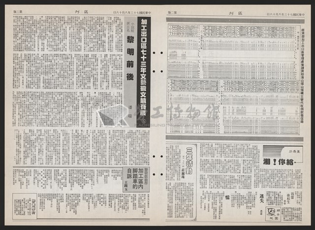 《加工出口區區刊半月刊合訂本》第193期至第338期藏品圖，第220張