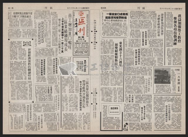 《加工出口區區刊半月刊合訂本》第193期至第338期藏品圖，第165張