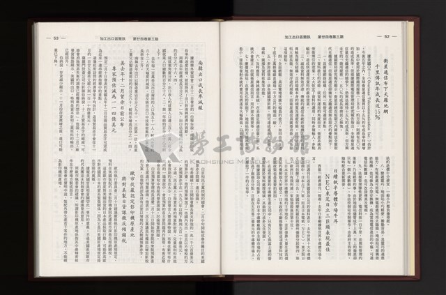 《加工出口區簡訊合訂本》第24卷第1期至第24卷第12期藏品圖，第86張