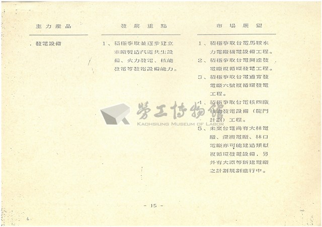 〈附件五〉重機廠延後標售補充說明資料影本藏品圖，第6張