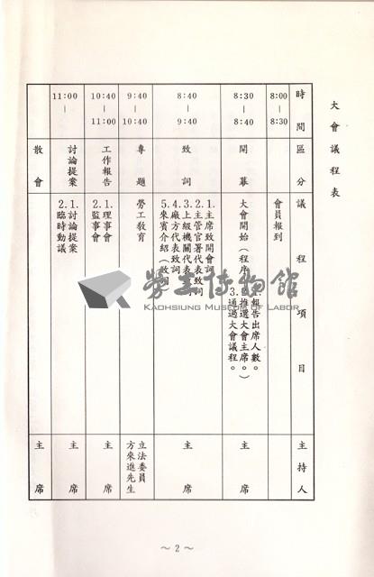 台南縣南寶樹脂化學工廠股份有限公司產業工會第1屆第2次會員大會手冊藏品圖，第3張