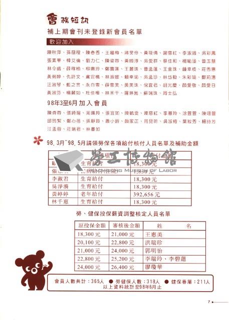 高雄市輔育人員職業工會、高雄縣保育人員職業工會、台南市保育人員職業工會、台南縣保育人員職業工會、台北市教保人員協會《聯合會刊》2009年7月夏季刊藏品圖，第13張