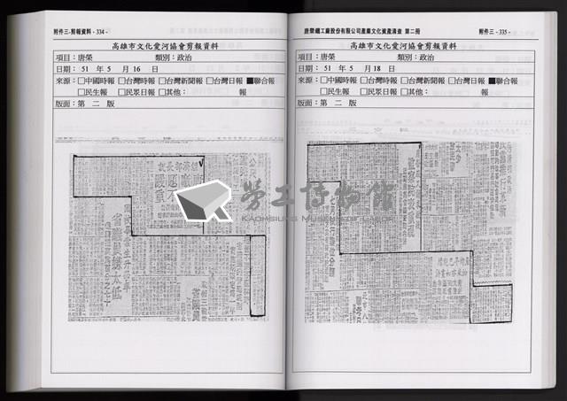 「唐榮鐵工廠股份有限公司產業文化資產清查」第二冊藏品圖，第281張