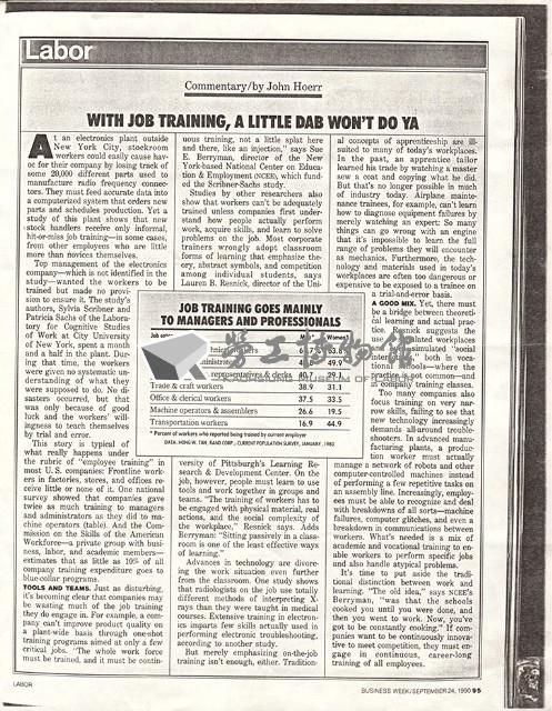 英文文章〈With Job Training, A Little Dab Won't Do Ya〉影本藏品圖，第1張