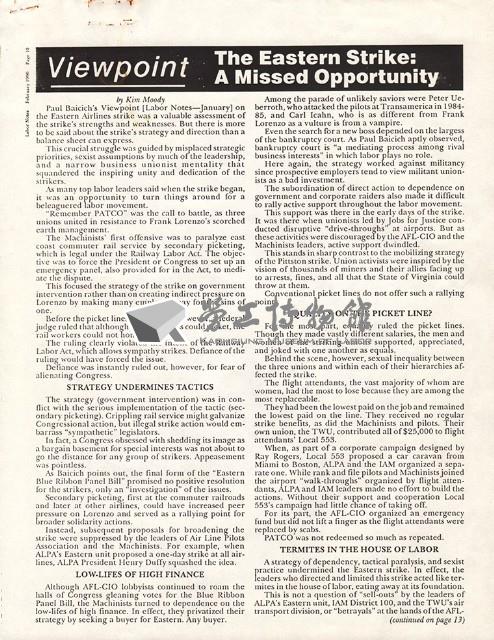 英文文章〈The Eastern Strike: a Missed Opportunity〉影本藏品圖，第1張