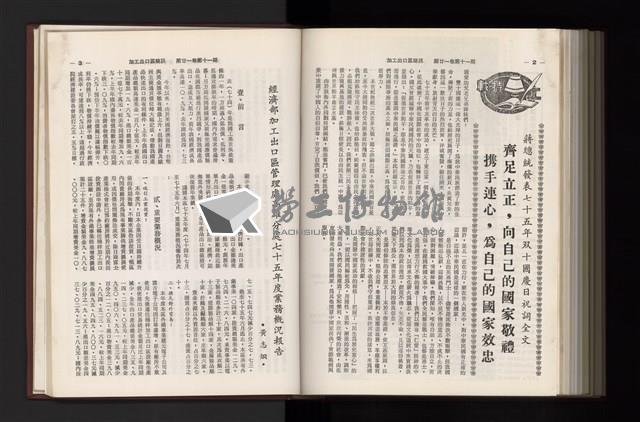 《加工出口區簡訊合訂本》第21卷第1期至第21卷第12期藏品圖，第320張