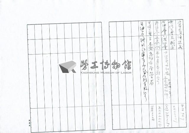 「公營企業民營化研討會」簽到表影本藏品圖，第5張