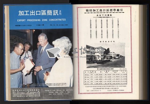 《加工出口區簡訊合訂本》第15卷第1期至第15卷第12期藏品圖，第268張