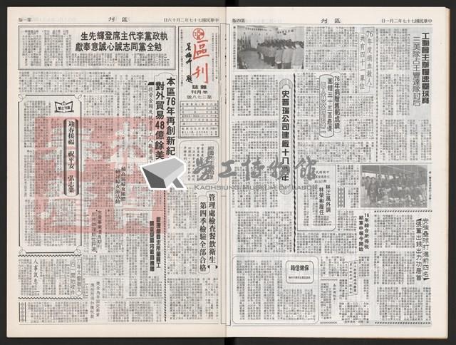 《加工出口區區刊半月刊合訂本》第375期至第398期藏品圖，第8張