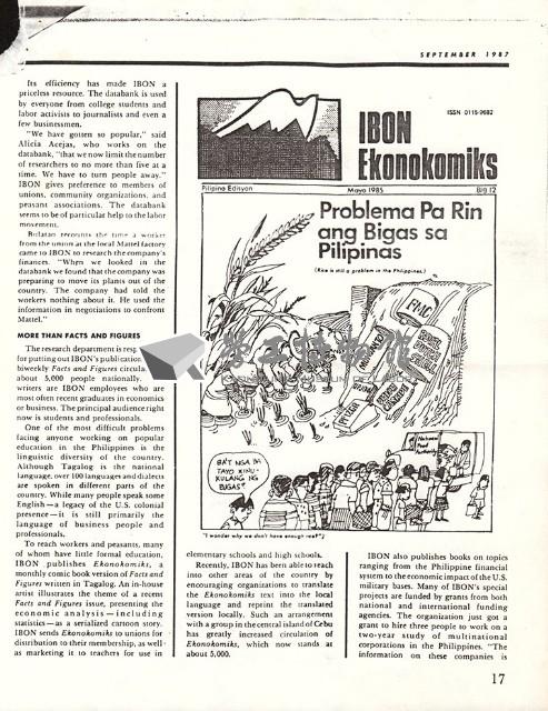 英文文章〈Popular Economics in The Philippines〉影本藏品圖，第2張