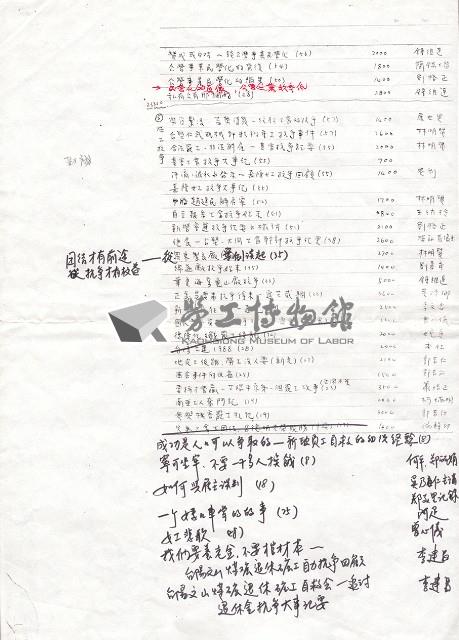 《台灣工運經驗》編輯資料藏品圖，第2張