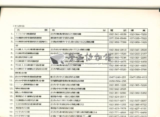 社會團體聯絡手冊藏品圖，第12張