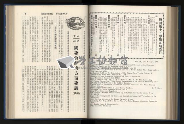 《加工出口區簡訊合訂本》第15卷第1期至第15卷第12期藏品圖，第177張