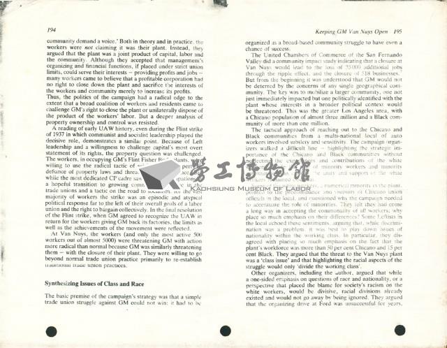 英文文章〈Keeping GM Van Nuys Open〉影本藏品圖，第7張