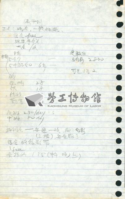 劉格正工會訪談筆記藏品圖，第7張