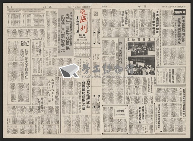 《加工出口區區刊半月刊合訂本》第193期至第338期藏品圖，第293張