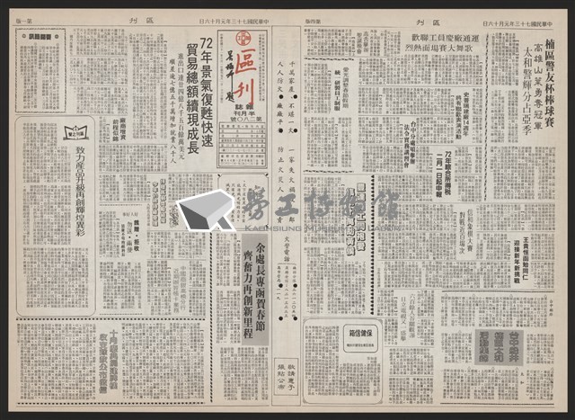 《加工出口區區刊半月刊合訂本》第193期至第338期藏品圖，第191張