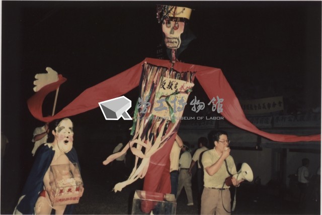 1991年9月7~8日蔡同榮發起之公投入聯台北大遊行活動負片及其相片藏品圖，第1張