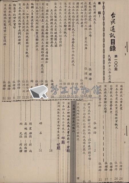 台泥通訊第100期藏品圖，第1張