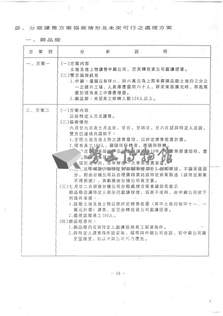 台機公司民營化規劃方案及進度影本藏品圖，第11張