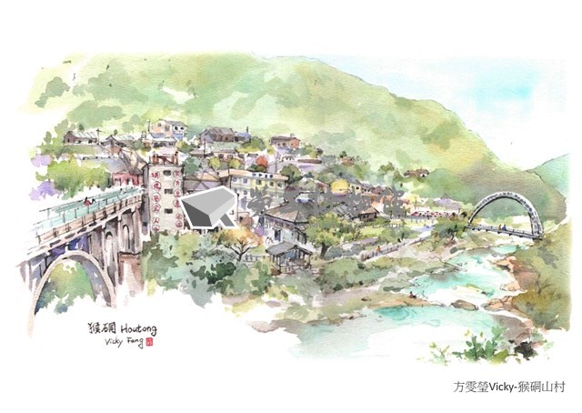 猴硐礦工文史館「手繪明信片組」藏品圖，第21張